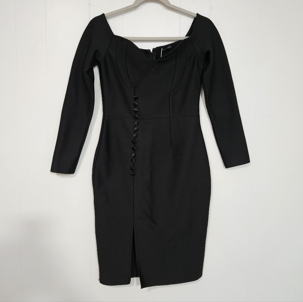 NWT Bella Barnett Hanna Black Bandage Mini Dress - Picture 3 of 9